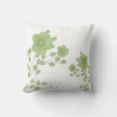 Coussin Fleurs vertes Gem Diamond Sparkly (Recto)