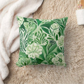Coussin Fleurs vertes, motif design vintage (Couverture)
