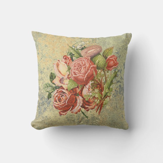 Coussin Fleurs vintages modernes (Recto)
