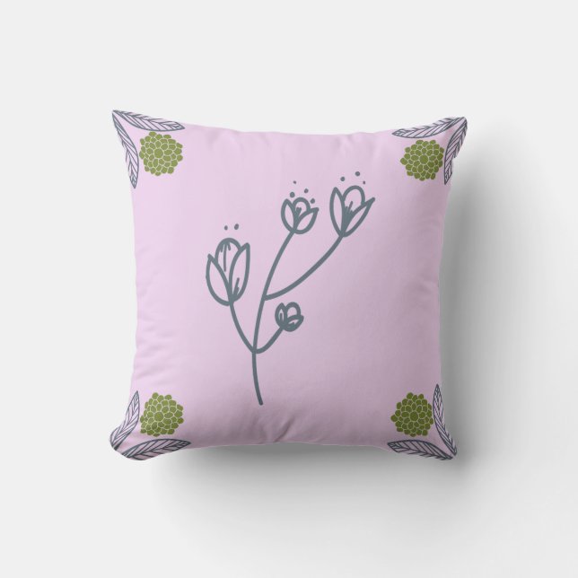 Coussin fleurs violettes (Recto)
