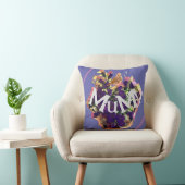 Coussin Fleurs violettes et oiseaux (Chaise)