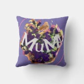 Coussin Fleurs violettes et oiseaux (Verso)