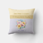 Coussin fleurs violettes pour 50 ans d'or (Verso)