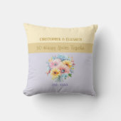 Coussin fleurs violettes pour 50 ans d'or (Recto)