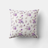 Coussin Fleurs violettes sur (Verso)