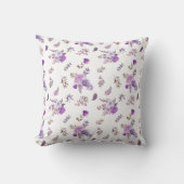 Coussin Fleurs violettes sur (Recto)