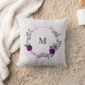 Coussin  fleurs violettes verdure  (Couverture)