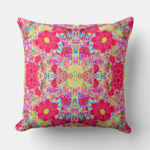 Coussin Fleurs vives et colorées