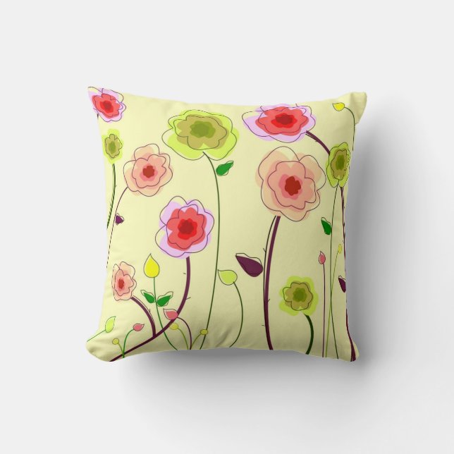 Coussin Fleurs Whimsical (Recto)