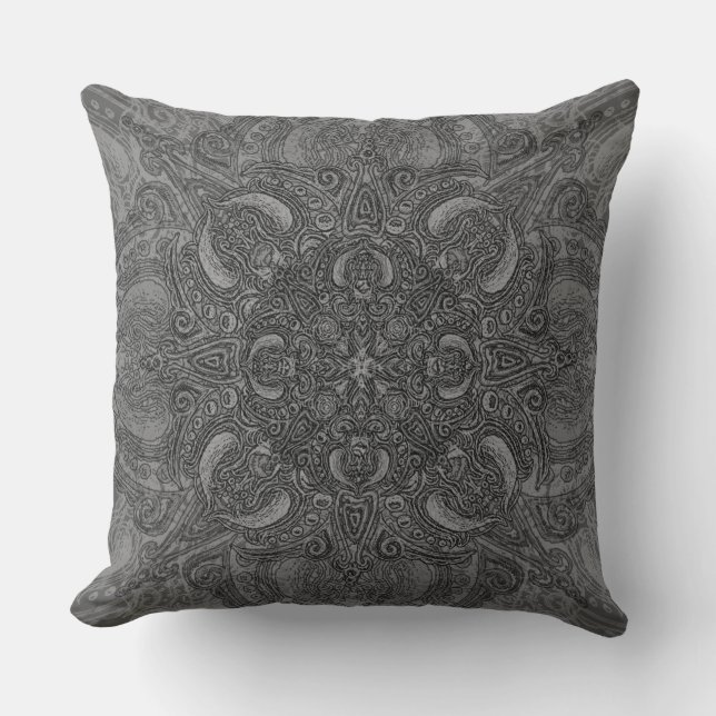 Coussin Fleury argenté (Recto)