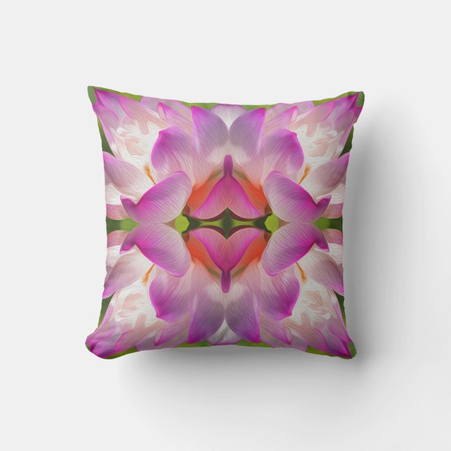 Coussin FLEUVE PURPLE - Art Fractal - (Recto)