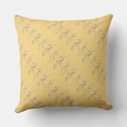 Coussin Flip Flops Arrière - plan de bande jaune (Verso)