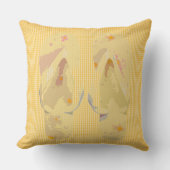 Coussin Flip Flops Arrière - plan de bande jaune (Recto)