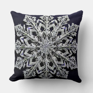 Coussin flocon de neige 3d