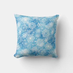 Coussin Flocon de neige bleu