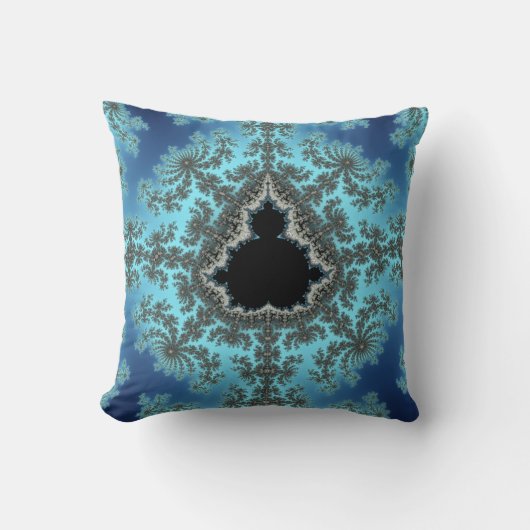 Coussin Flocon de neige de Mandelbrot - conception de (Recto)