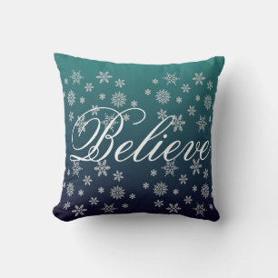 Coussin Flocon de neige de Noël décoratif, Lumière de vaca