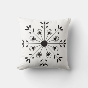 Coussin Flocon de Neige de Noël Moderne Élégant Simple