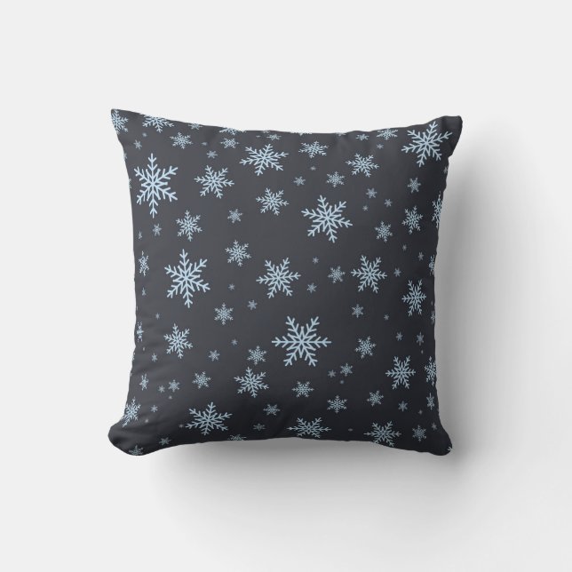 Coussin Flocon de neige décoratif de Noël (Recto)