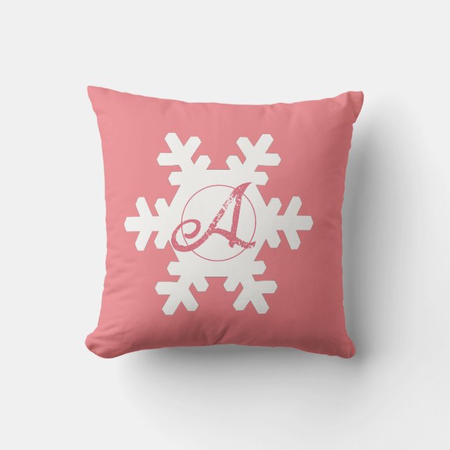 Coussin flocon de neige personnalisé (Recto)