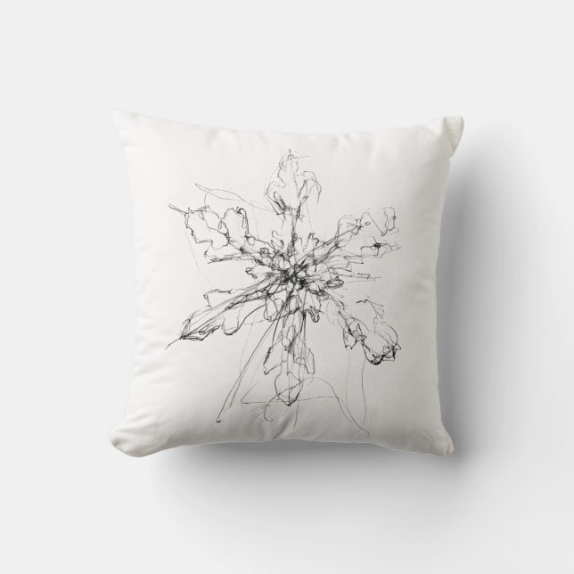 Coussin Flocon de neige unique délicat (Recto)