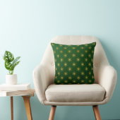 Coussin flocon de neige vert et or (Chaise)