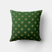 Coussin flocon de neige vert et or (Verso)