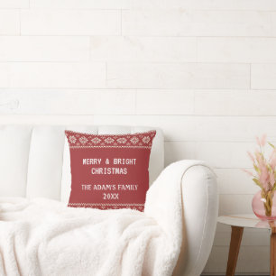 Coussin Flocon Nordique Joyeux & Lumineux Noël
