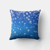 Coussin Flocons de Neige Bleus (Verso)