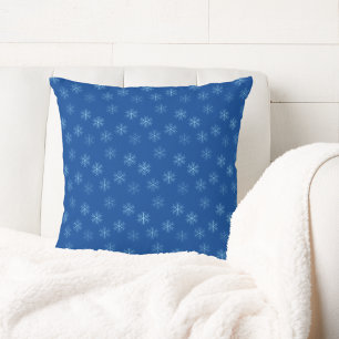Coussin Flocons de neige délicats motif Noël hivernal