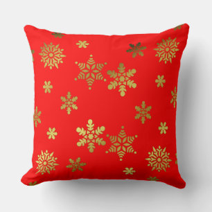 Coussin Flocons de neige élégants Motif Noël magnifique