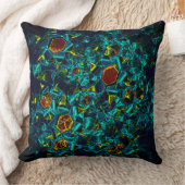 Coussin Flor virtuel em azul gradiente, estilhaçada (Couverture)