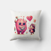 Coussin Flora le Monster Friendly Jetez l'oreiller (Verso)