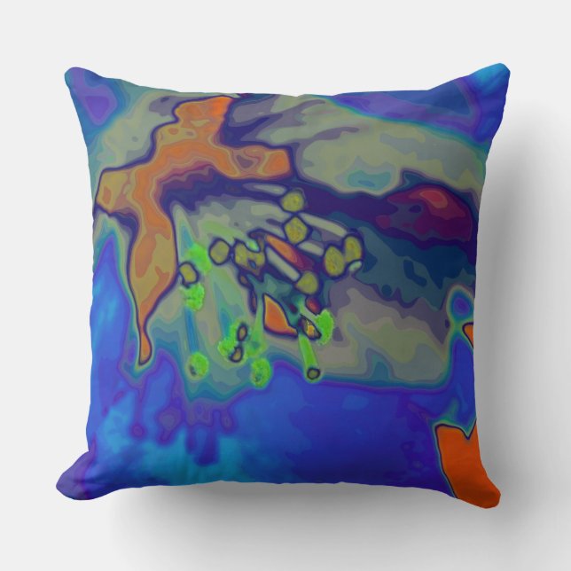 Coussin floraison de pommier/fleur de pommier b/o/g (Recto)