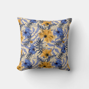Coussin Floral Abstrait : Aquarelle Motif moderne