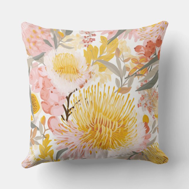 Coussin Floral Banksia d'or (Verso)