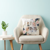 Coussin Floral Blush Navy Best Mom Collage photo (Chaise)