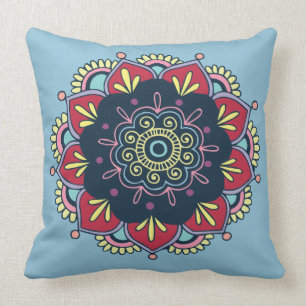 coussin floral bohème