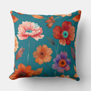 Coussin Floral Boho coloré