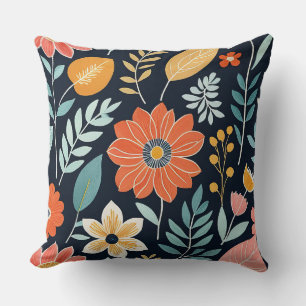 Coussin Floral Boho coloré
