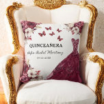 Coussin Floral Bourgogne Princesse Quinceanera Anniversair<br><div class="desc">L'Oreiller Floral Burgundy Princess Quinceañera Anniversaire Jeu ajoute une touche d'élégance à votre célébration. Doté d'un riche arrière - plan bordeaux aux délicats accents floraux, ce coussin s'inscrit parfaitement dans le cadre d'une quinceañera sur le thème de la princesse. Personnalisé avec votre nom ou les détails de votre événement, c'est...</div>