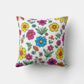 coussin floral coloré (Verso)