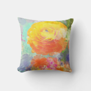 Coussin Floral coloré artistique