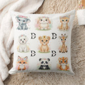 Coussin Floral Crown Baby Animals & Wreaths Double-Sided T (Couverture)