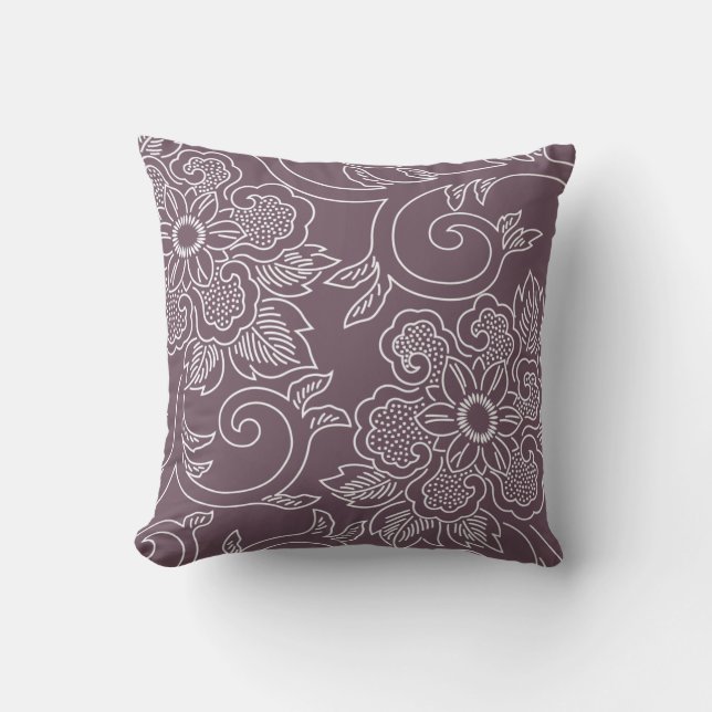 Coussin floral d'aubergine (Recto)