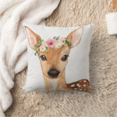 Coussin floral de crèche de bébé de cerfs communs (Couverture)