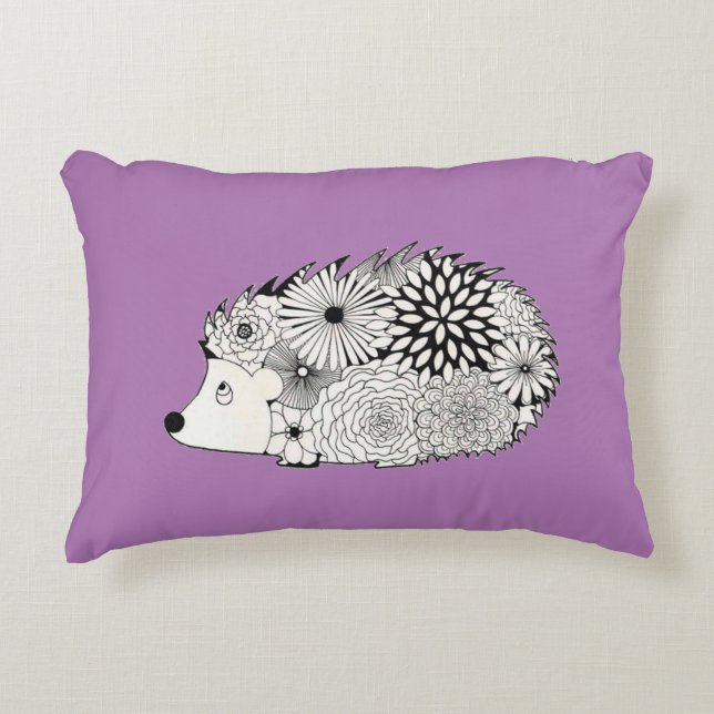 coussin floral de hérisson (Devant)