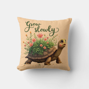 Coussin floral de tortue lunaire