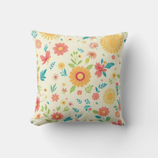 Coussin Floral d'Été