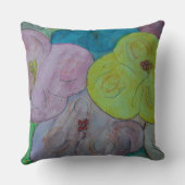 Coussin Floral d'été Abstrait (Verso)